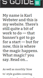 Mobile Screenshot of karlwebster.com